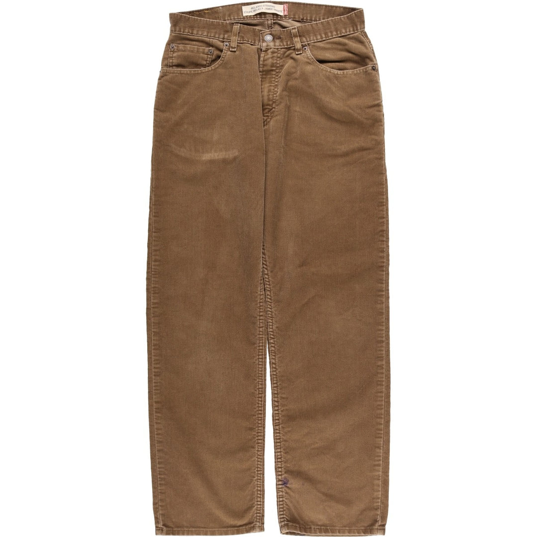 Levi's Relaxed Straight Coupe Relax A Jambe Droite Corduroy Pants, Men's W33 (approx.) unclear beige type brown Vintage Second Hand