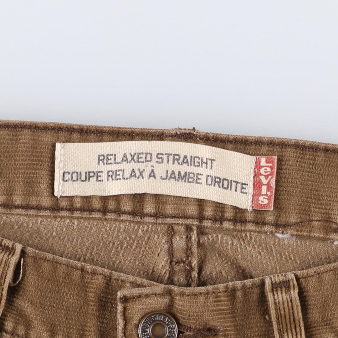 Levi's Relaxed Straight Coupe Relax A Jambe Droite Corduroy Pants, Men's W33 (approx.) unclear beige type brown Vintage Second Hand
