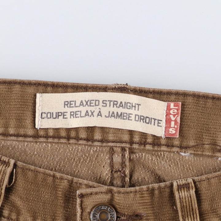 Levi's Relaxed Straight Coupe Relax A Jambe Droite Corduroy Pants, Men's W33 (approx.) unclear beige type brown Vintage Second Hand
