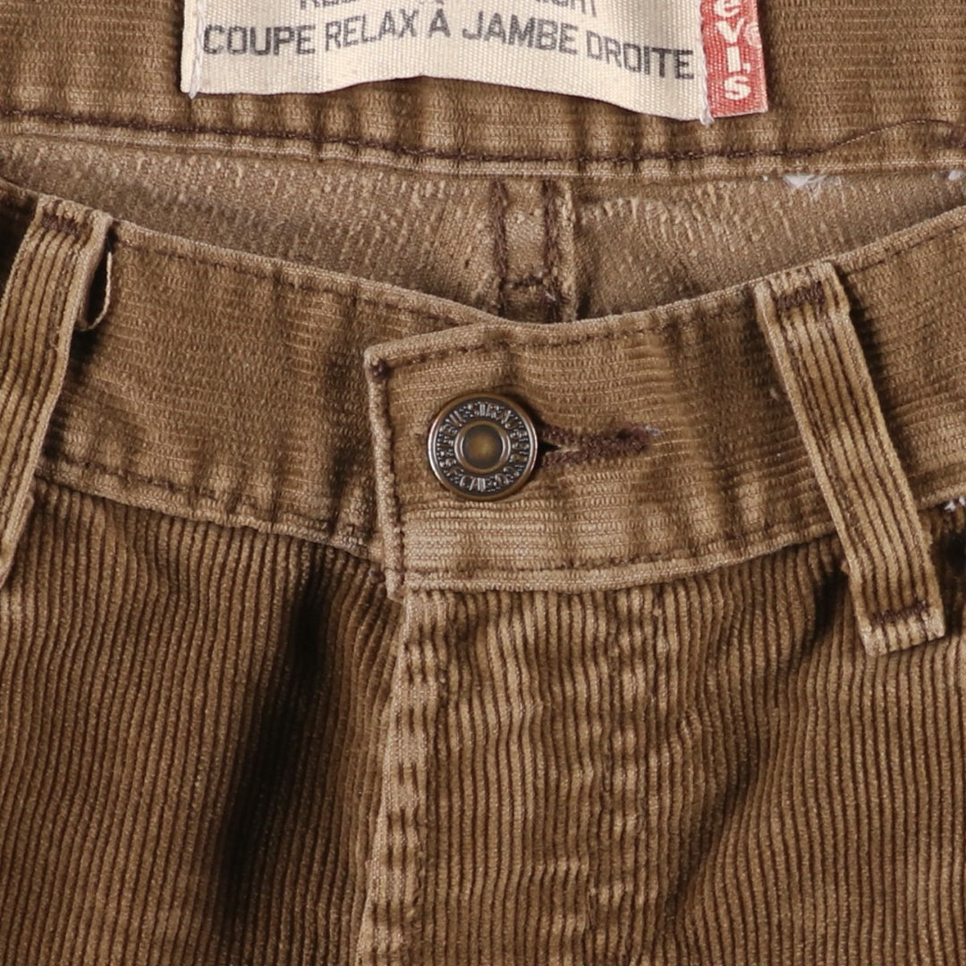 Levi's Relaxed Straight Coupe Relax A Jambe Droite Corduroy Pants, Men's W33 (approx.) unclear beige type brown Vintage Second Hand