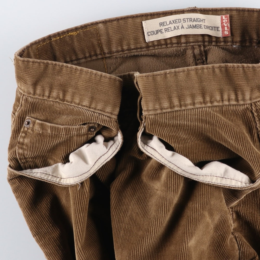 Levi's Relaxed Straight Coupe Relax A Jambe Droite Corduroy Pants, Men's W33 (approx.) unclear beige type brown Vintage Second Hand