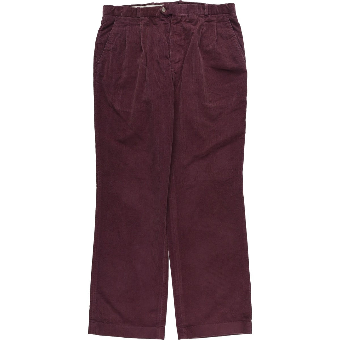 ALEXANDER JULIAN COLOURS Two-Pleat Corduroy Pants, Men's Size W34 (approx.), Vintage unclear purple type Vintage Second Hand