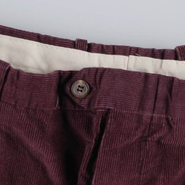 ALEXANDER JULIAN COLOURS Two-Pleat Corduroy Pants, Men's Size W34 (approx.), Vintage unclear purple type Vintage Second Hand
