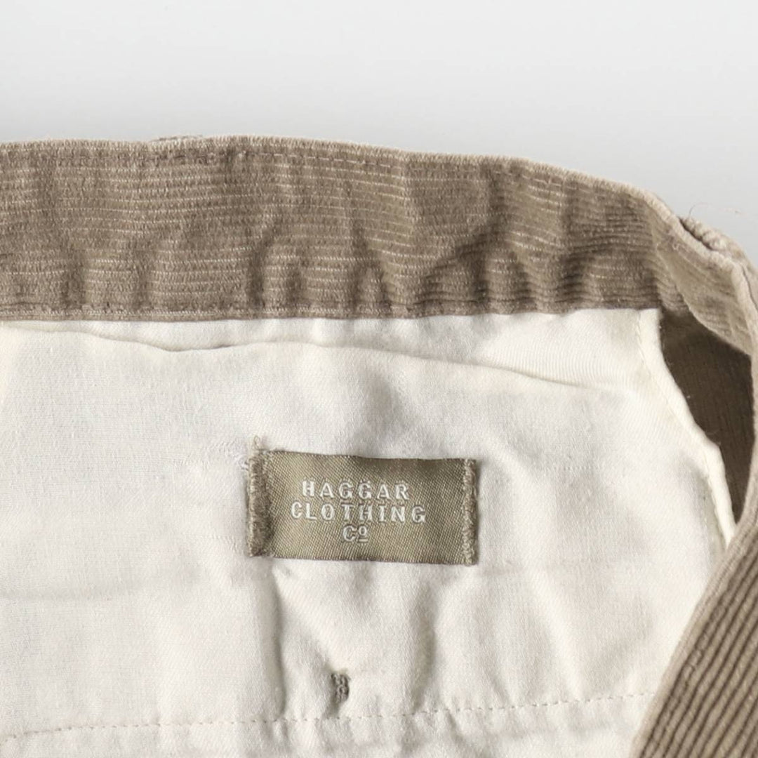 Haggar Corduroy Pants for Men, W34 cotton Beige type Vintage Second Hand