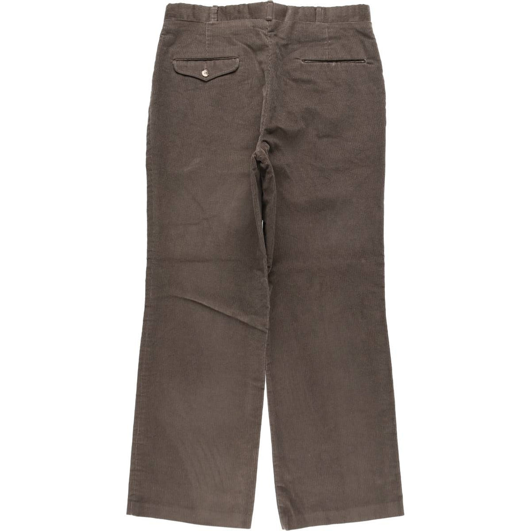 1980'S Saturday's Two-Pleat Corduroy Pants, Made in USA, Men's Size W33 (approx.), Vintage unclear brown type Vintage Second Hand