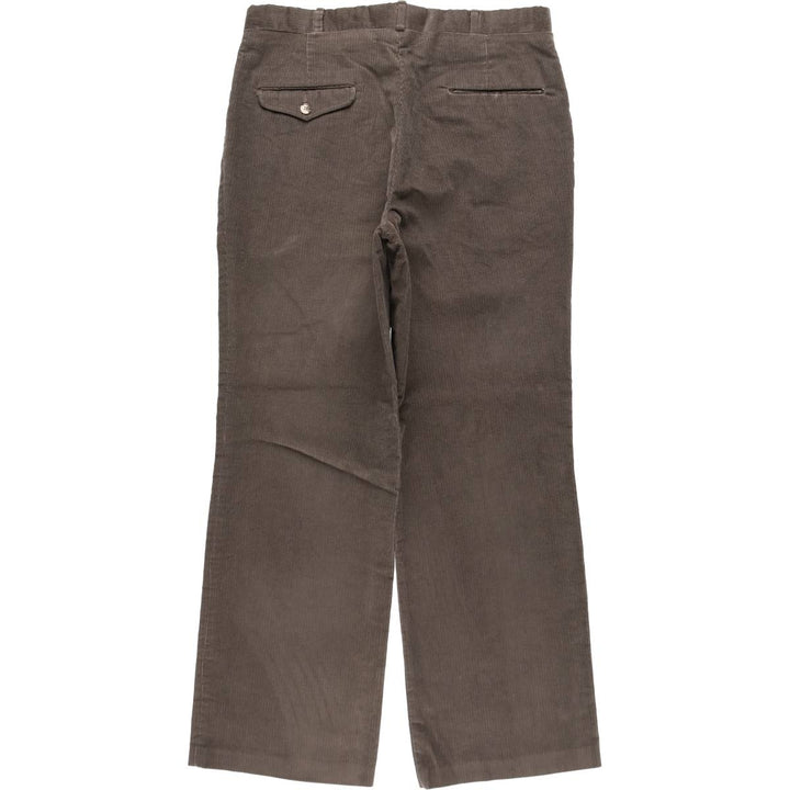 1980'S Saturday's Two-Pleat Corduroy Pants, Made in USA, Men's Size W33 (approx.), Vintage unclear brown type Vintage Second Hand