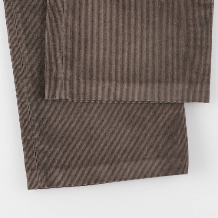 1980'S Saturday's Two-Pleat Corduroy Pants, Made in USA, Men's Size W33 (approx.), Vintage unclear brown type Vintage Second Hand