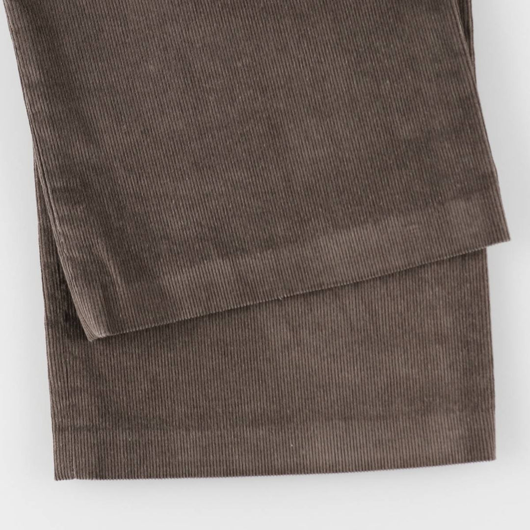 1980'S Saturday's Two-Pleat Corduroy Pants, Made in USA, Men's Size W33 (approx.), Vintage unclear brown type Vintage Second Hand