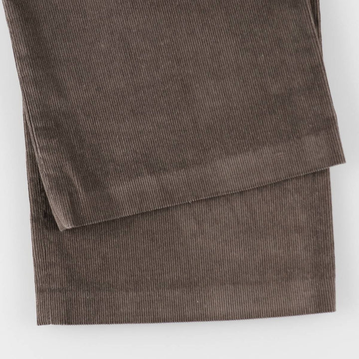 1980'S Saturday's Two-Pleat Corduroy Pants, Made in USA, Men's Size W33 (approx.), Vintage unclear brown type Vintage Second Hand
