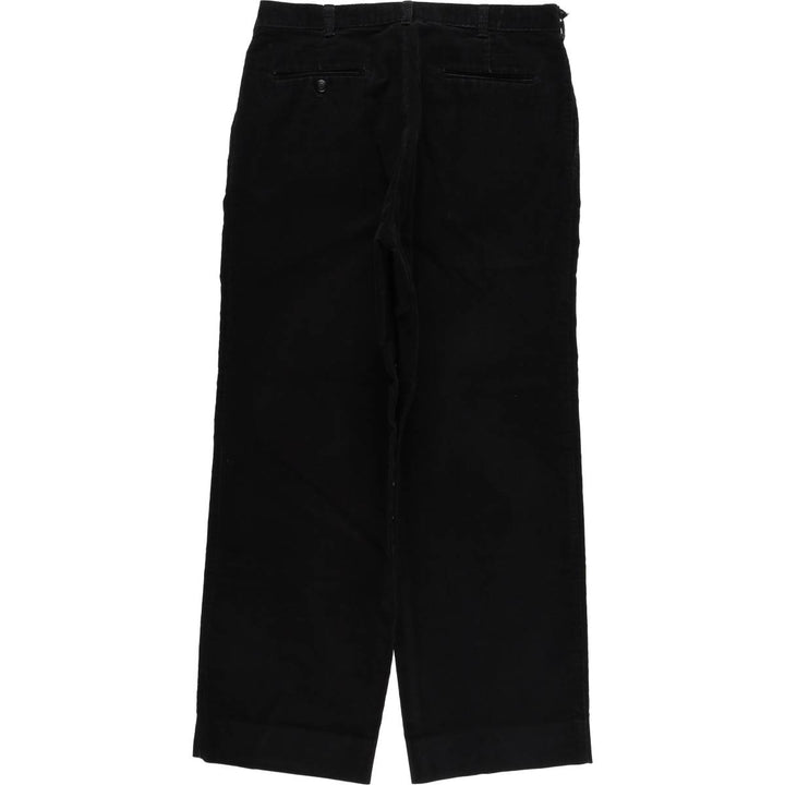 HENRY GRETHEL Two-Pleat Corduroy Pants, Men's Size W33 (approx.) unclear black type Vintage Second Hand