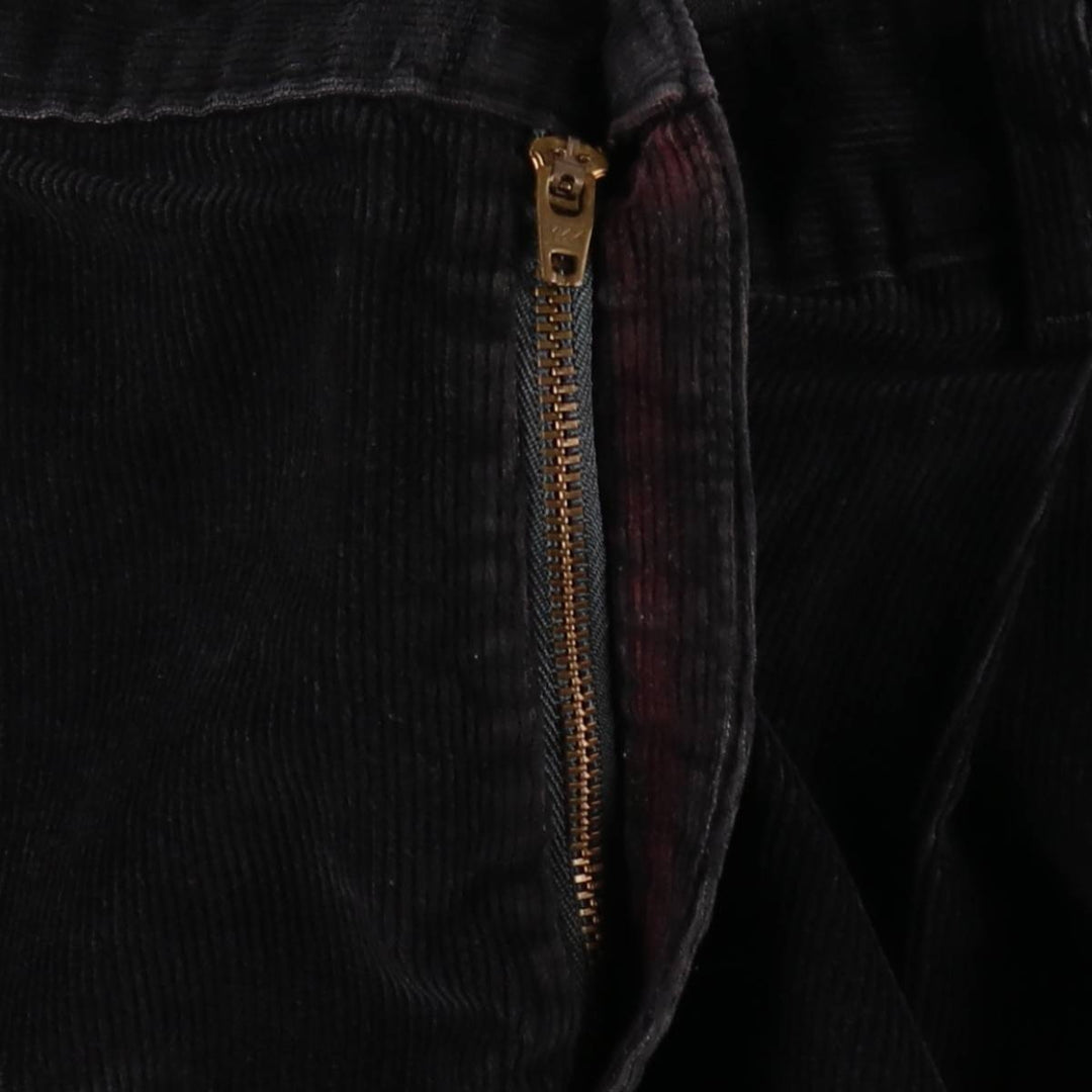 HENRY GRETHEL Two-Pleat Corduroy Pants, Men's Size W33 (approx.) unclear black type Vintage Second Hand