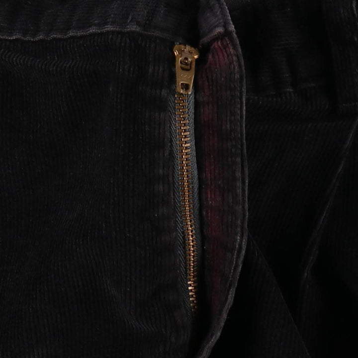 HENRY GRETHEL Two-Pleat Corduroy Pants, Men's Size W33 (approx.) unclear black type Vintage Second Hand