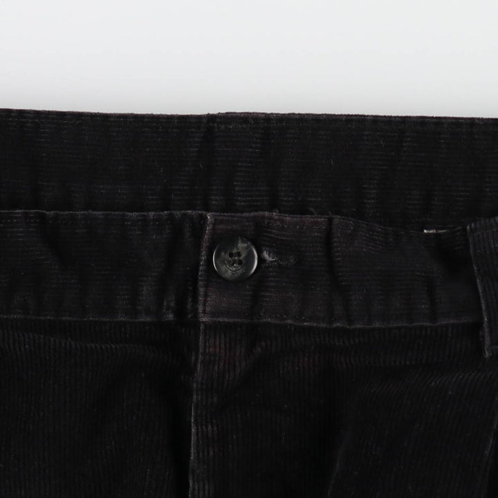 HENRY GRETHEL Two-Pleat Corduroy Pants, Men's Size W33 (approx.) unclear black type Vintage Second Hand