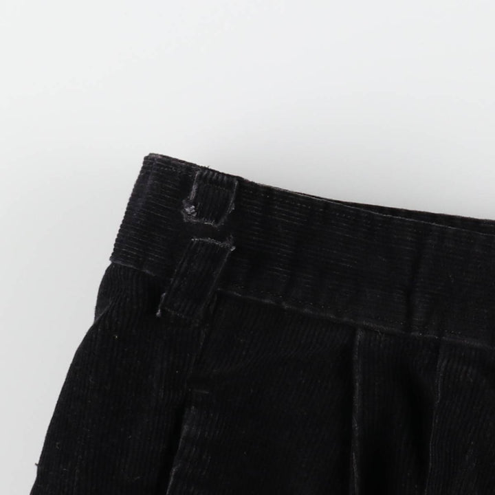 HENRY GRETHEL Two-Pleat Corduroy Pants, Men's Size W33 (approx.) unclear black type Vintage Second Hand