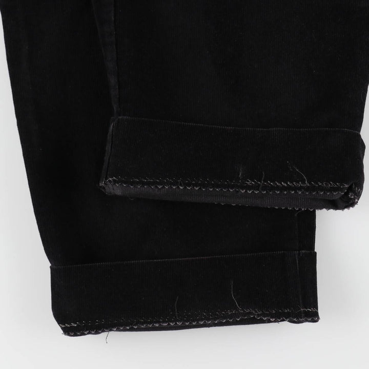 HENRY GRETHEL Two-Pleat Corduroy Pants, Men's Size W33 (approx.) unclear black type Vintage Second Hand