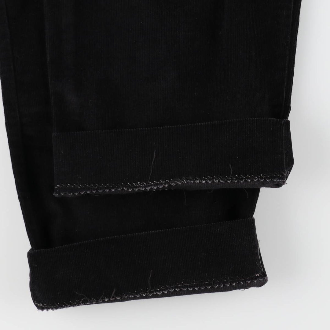 HENRY GRETHEL Two-Pleat Corduroy Pants, Men's Size W33 (approx.) unclear black type Vintage Second Hand