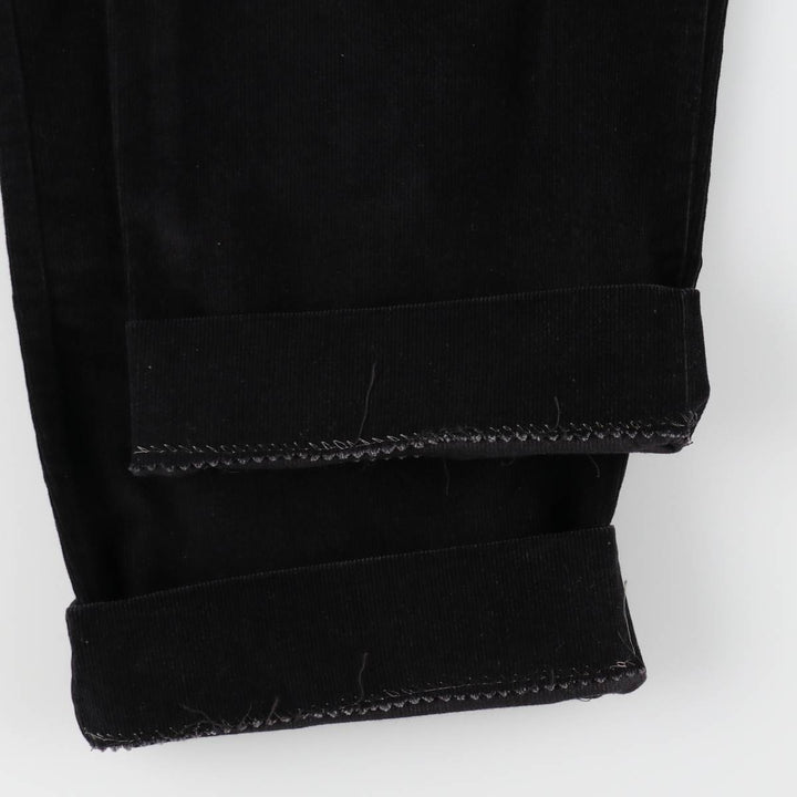 HENRY GRETHEL Two-Pleat Corduroy Pants, Men's Size W33 (approx.) unclear black type Vintage Second Hand