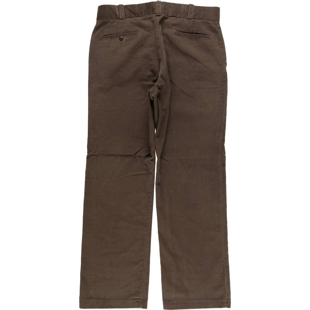 70s~80'S Sears PERMA-PREST Corduroy Pants Men's W34 Vintage unclear brown type Vintage Second Hand