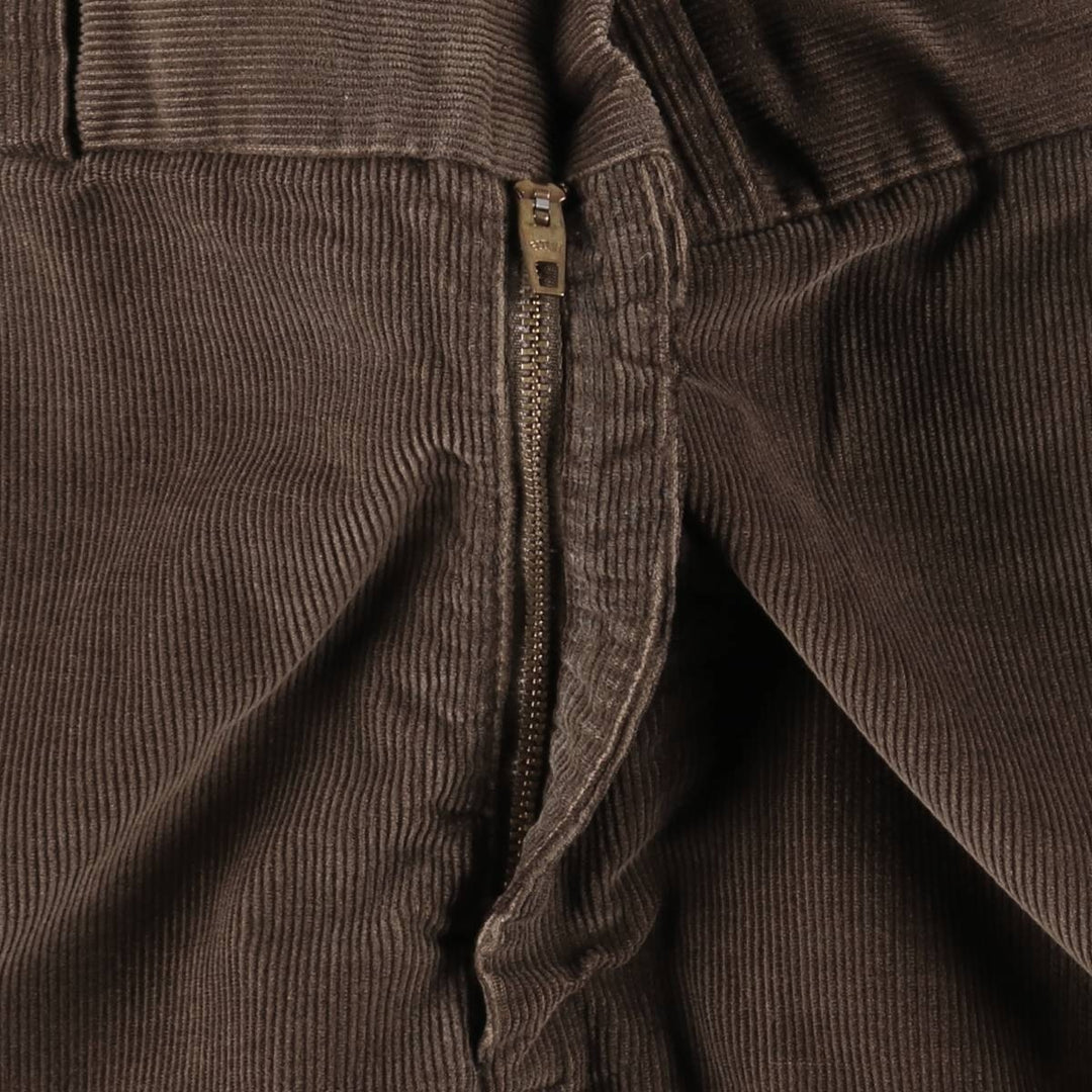 70s~80'S Sears PERMA-PREST Corduroy Pants Men's W34 Vintage unclear brown type Vintage Second Hand