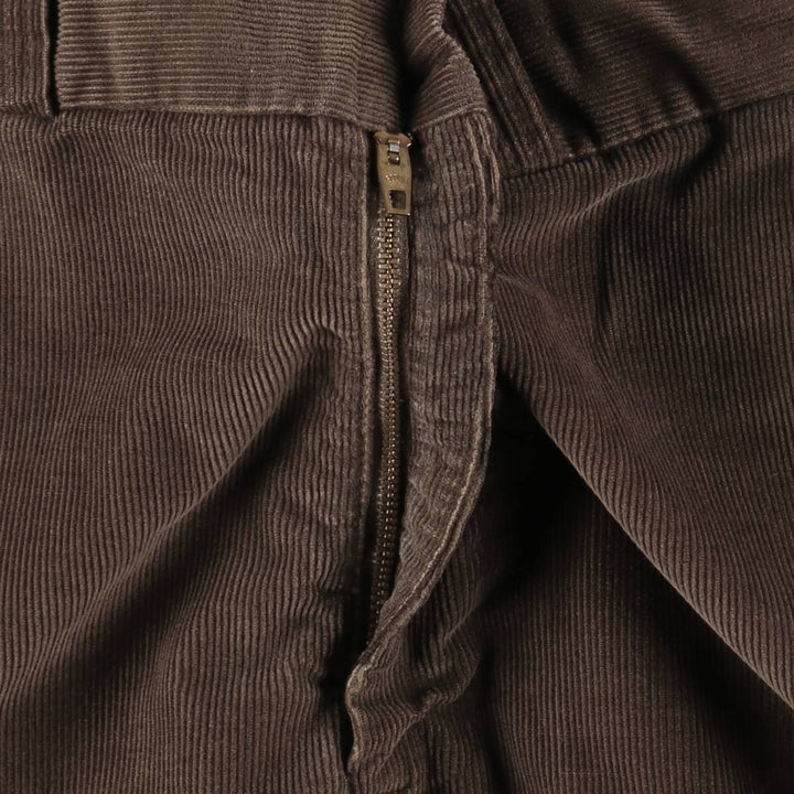 70s~80'S Sears PERMA-PREST Corduroy Pants Men's W34 Vintage unclear brown type Vintage Second Hand