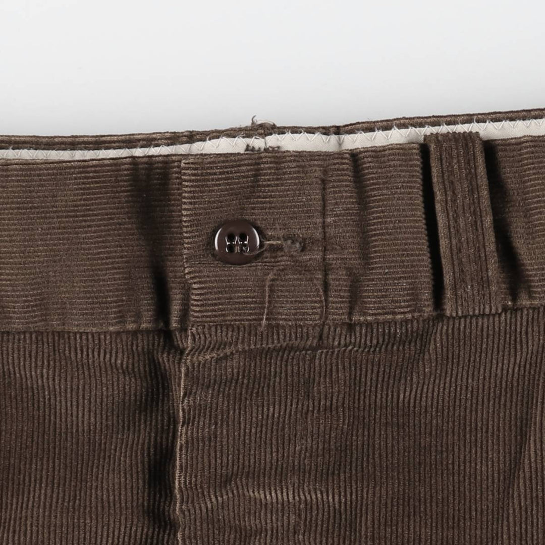 70s~80'S Sears PERMA-PREST Corduroy Pants Men's W34 Vintage unclear brown type Vintage Second Hand