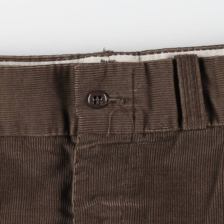 70s~80'S Sears PERMA-PREST Corduroy Pants Men's W34 Vintage unclear brown type Vintage Second Hand