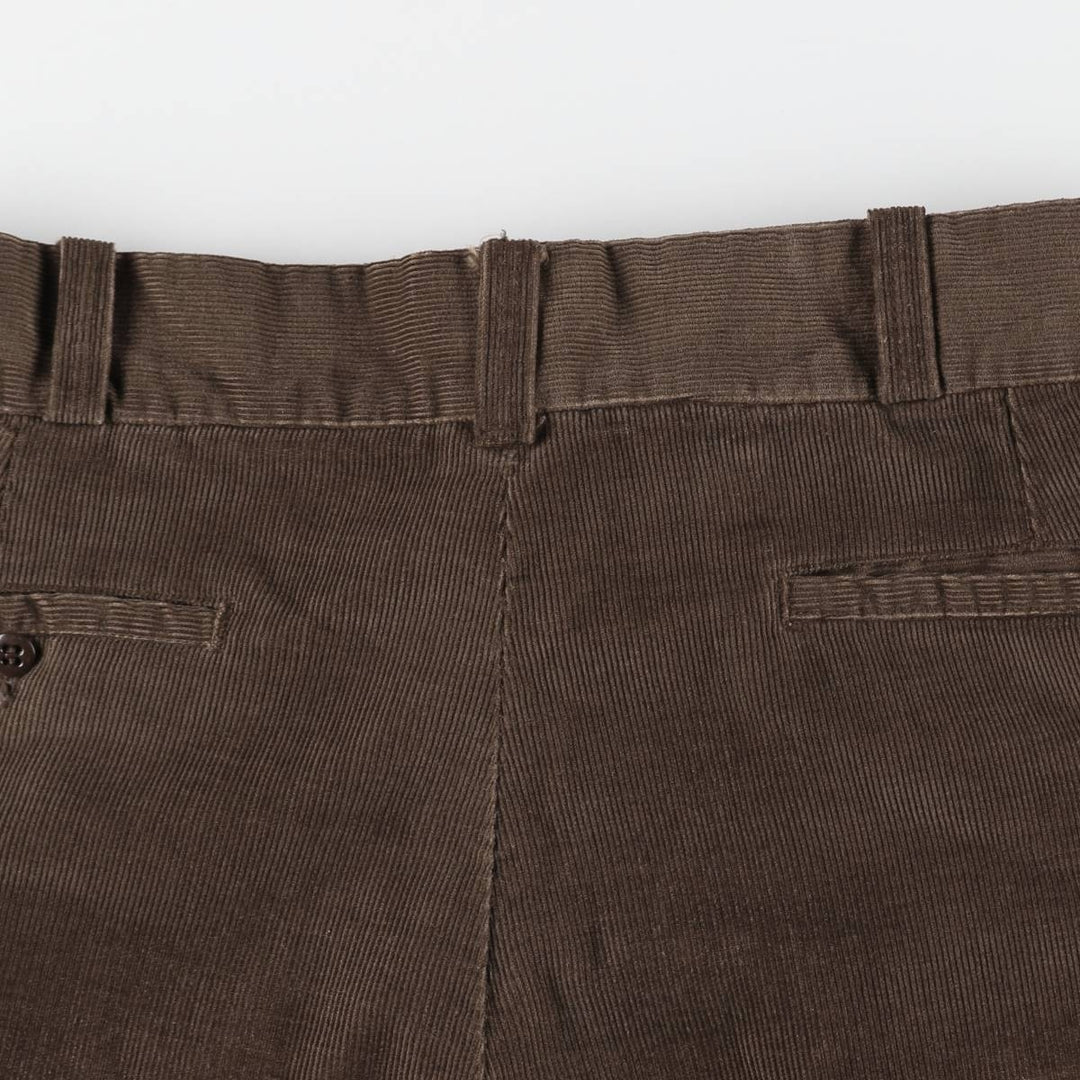70s~80'S Sears PERMA-PREST Corduroy Pants Men's W34 Vintage unclear brown type Vintage Second Hand