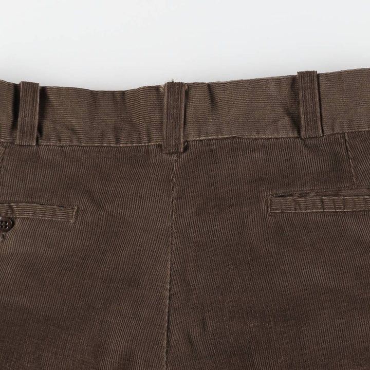 70s~80'S Sears PERMA-PREST Corduroy Pants Men's W34 Vintage unclear brown type Vintage Second Hand