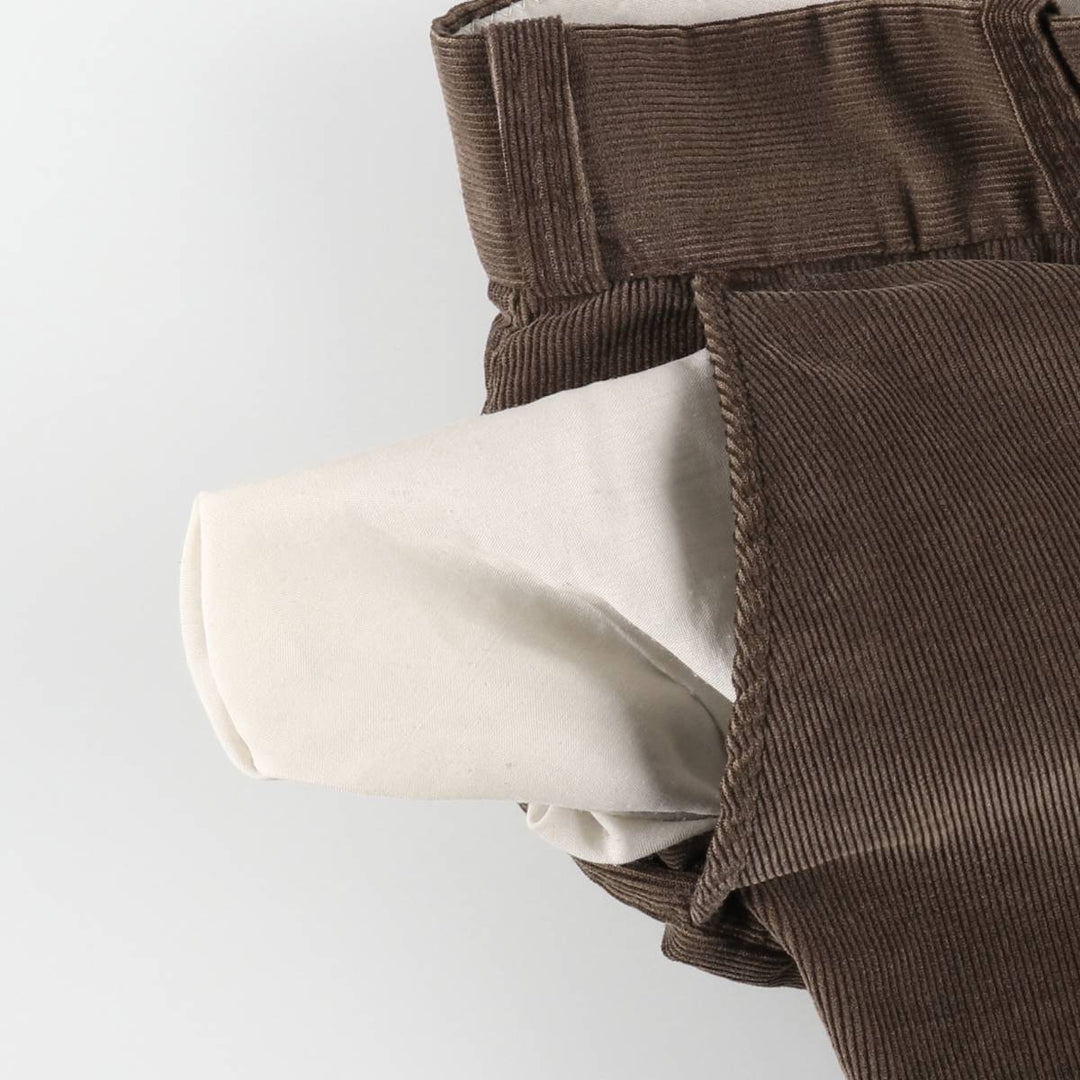 70s~80'S Sears PERMA-PREST Corduroy Pants Men's W34 Vintage unclear brown type Vintage Second Hand