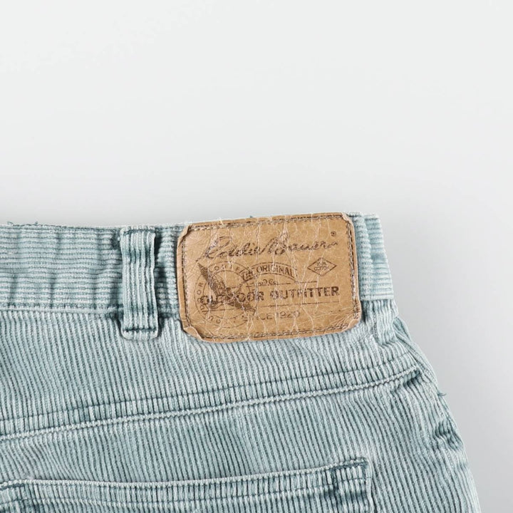 80s-90'S Eddie Bauer Black Tag Corduroy Pants, Men's Size W33 (approx.), Vintage cotton green type Vintage Second Hand