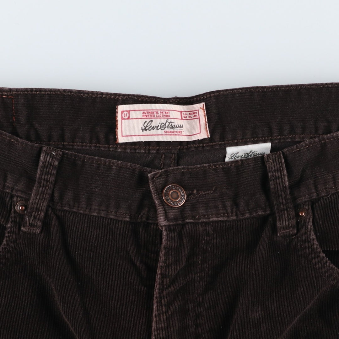 Levi's Levi Strauss Signature Straight Fit Corduroy Pants, Men's W36 (approx.) cotton brown type Vintage Second Hand