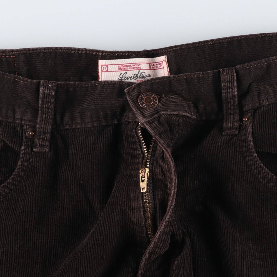 Levi's Levi Strauss Signature Straight Fit Corduroy Pants, Men's W36 (approx.) cotton brown type Vintage Second Hand
