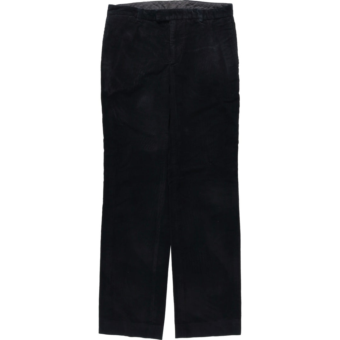 agnes b. HOMME Two-pleat corduroy pants, made in France, men's size W33 (approx.) cotton black type Vintage Second Hand