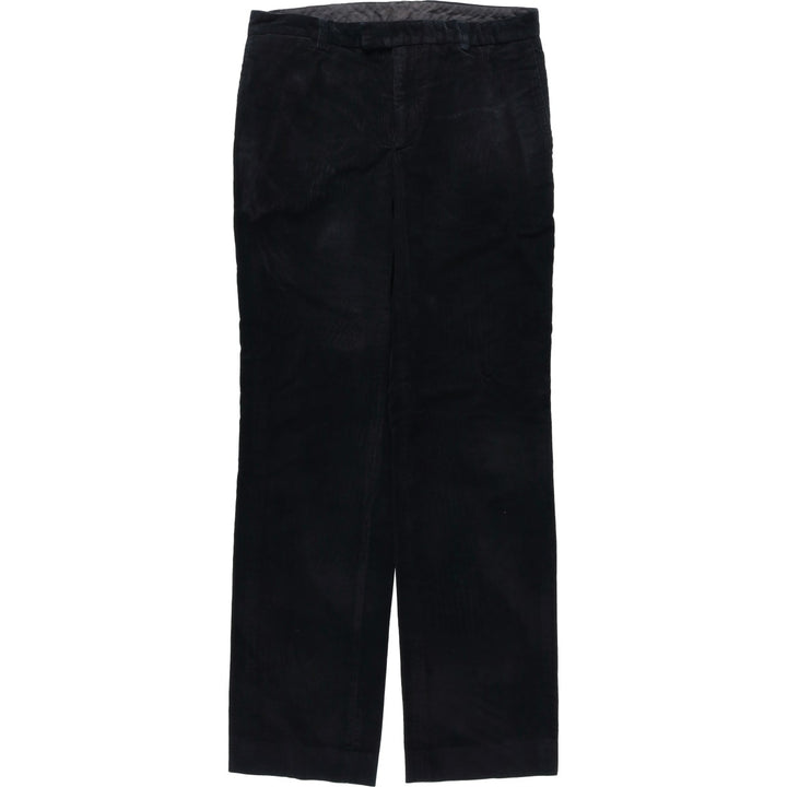 agnes b. HOMME Two-pleat corduroy pants, made in France, men's size W33 (approx.) cotton black type Vintage Second Hand