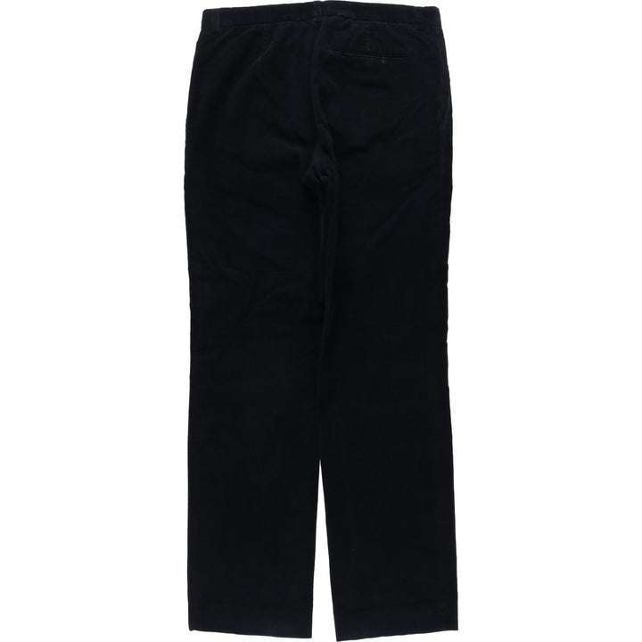agnes b. HOMME Two-pleat corduroy pants, made in France, men's size W33 (approx.) cotton black type Vintage Second Hand