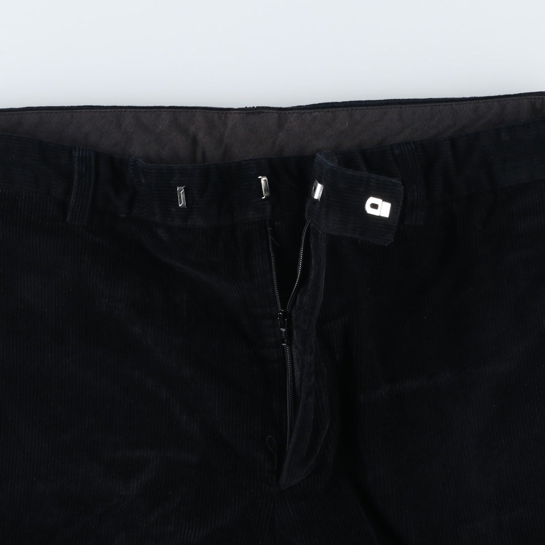 agnes b. HOMME Two-pleat corduroy pants, made in France, men's size W33 (approx.) cotton black type Vintage Second Hand