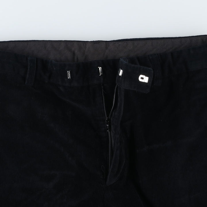 agnes b. HOMME Two-pleat corduroy pants, made in France, men's size W33 (approx.) cotton black type Vintage Second Hand