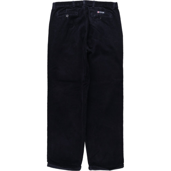 Ralph Lauren Chaps Two-pleat Corduroy Pants Men's Size 36 cotton navy blue type Vintage Second Hand