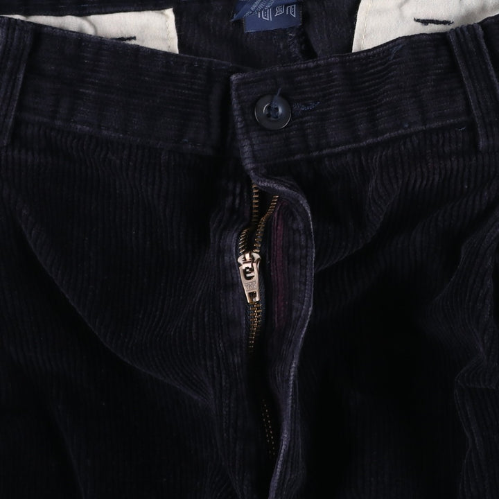 Ralph Lauren Chaps Two-pleat Corduroy Pants Men's Size 36 cotton navy blue type Vintage Second Hand