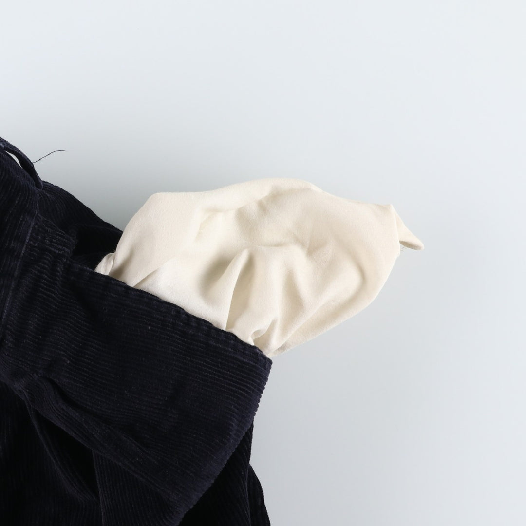 Ralph Lauren Chaps Two-pleat Corduroy Pants Men's Size 36 cotton navy blue type Vintage Second Hand