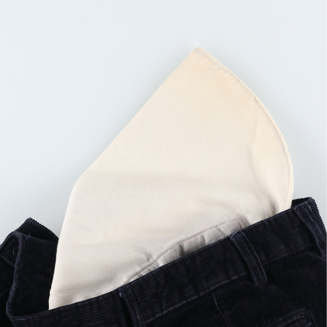 Ralph Lauren Chaps Two-pleat Corduroy Pants Men's Size 36 cotton navy blue type Vintage Second Hand
