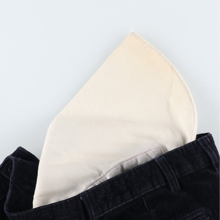 Ralph Lauren Chaps Two-pleat Corduroy Pants Men's Size 36 cotton navy blue type Vintage Second Hand