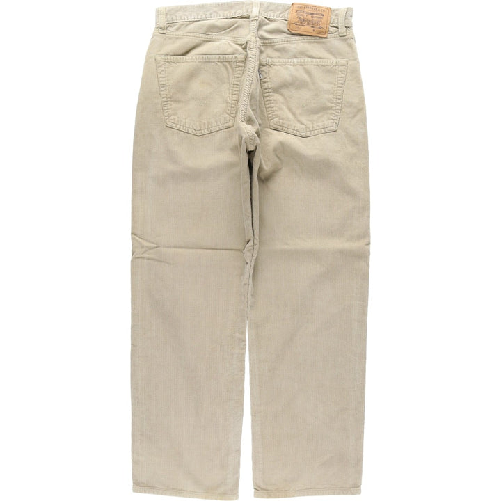 1990'S Levi's 551-6923 Corduroy Pants, Men's Size W31 (approx.), Vintage cotton Beige type Vintage Second Hand