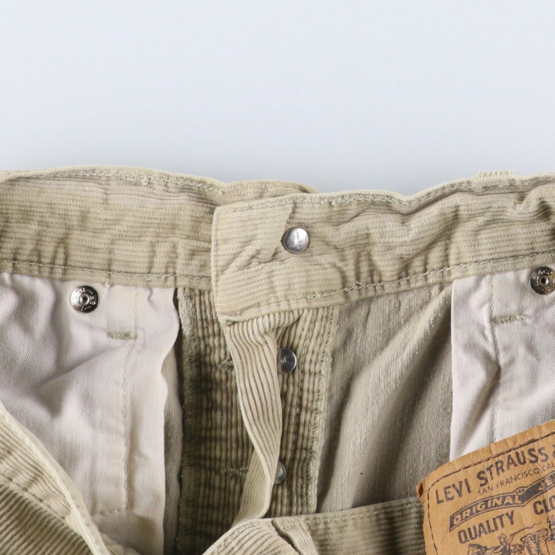 1990'S Levi's 551-6923 Corduroy Pants, Men's Size W31 (approx.), Vintage cotton Beige type Vintage Second Hand