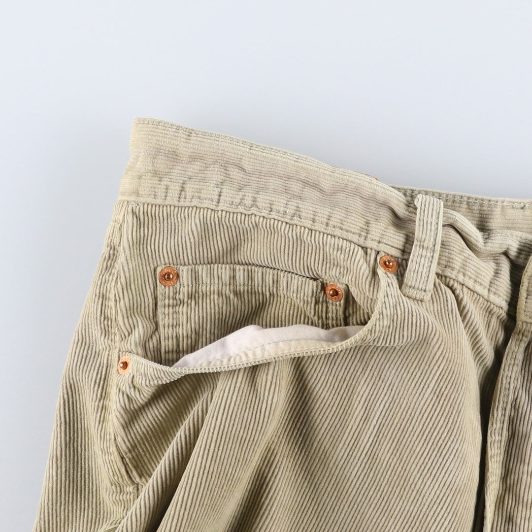 1990'S Levi's 551-6923 Corduroy Pants, Men's Size W31 (approx.), Vintage cotton Beige type Vintage Second Hand
