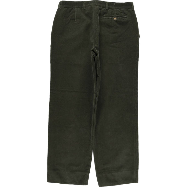 Burberry's BURBERRY LONDON one-tuck corduroy pants, men's size W33 (approx.) cotton green type Vintage Second Hand