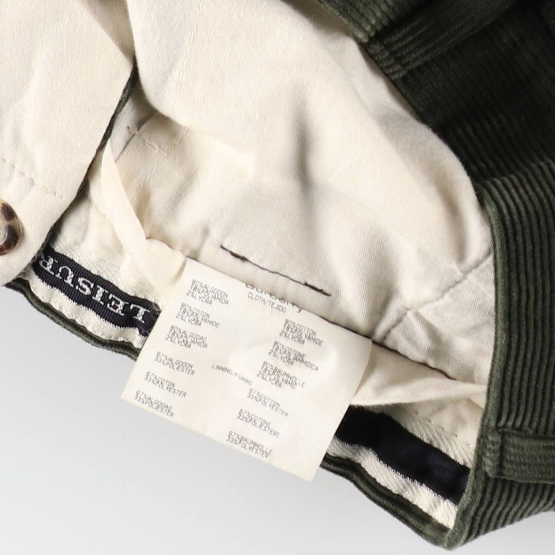 Burberry's BURBERRY LONDON one-tuck corduroy pants, men's size W33 (approx.) cotton green type Vintage Second Hand