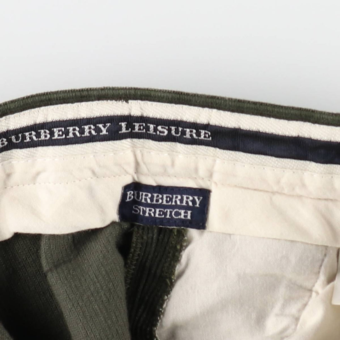 Burberry's BURBERRY LONDON one-tuck corduroy pants, men's size W33 (approx.) cotton green type Vintage Second Hand