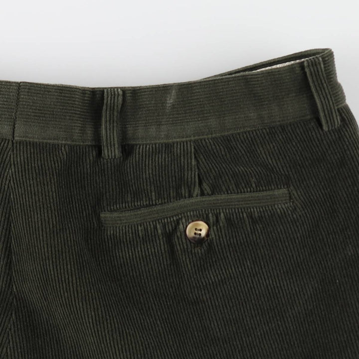 Burberry's BURBERRY LONDON one-tuck corduroy pants, men's size W33 (approx.) cotton green type Vintage Second Hand