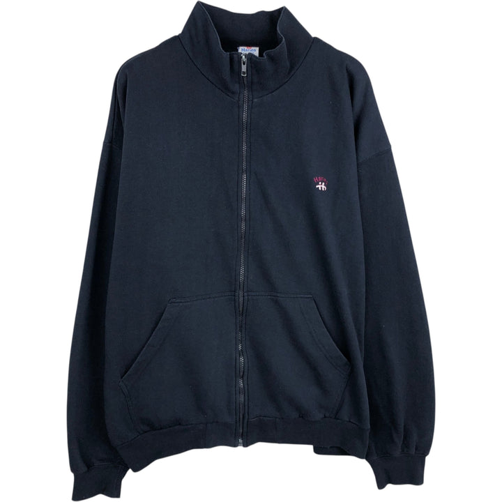 1980'S Hanes Full-Zip Sweatshirt, Men's Size XL (approx.), Vintage unclear navy blue type Vintage Second Hand